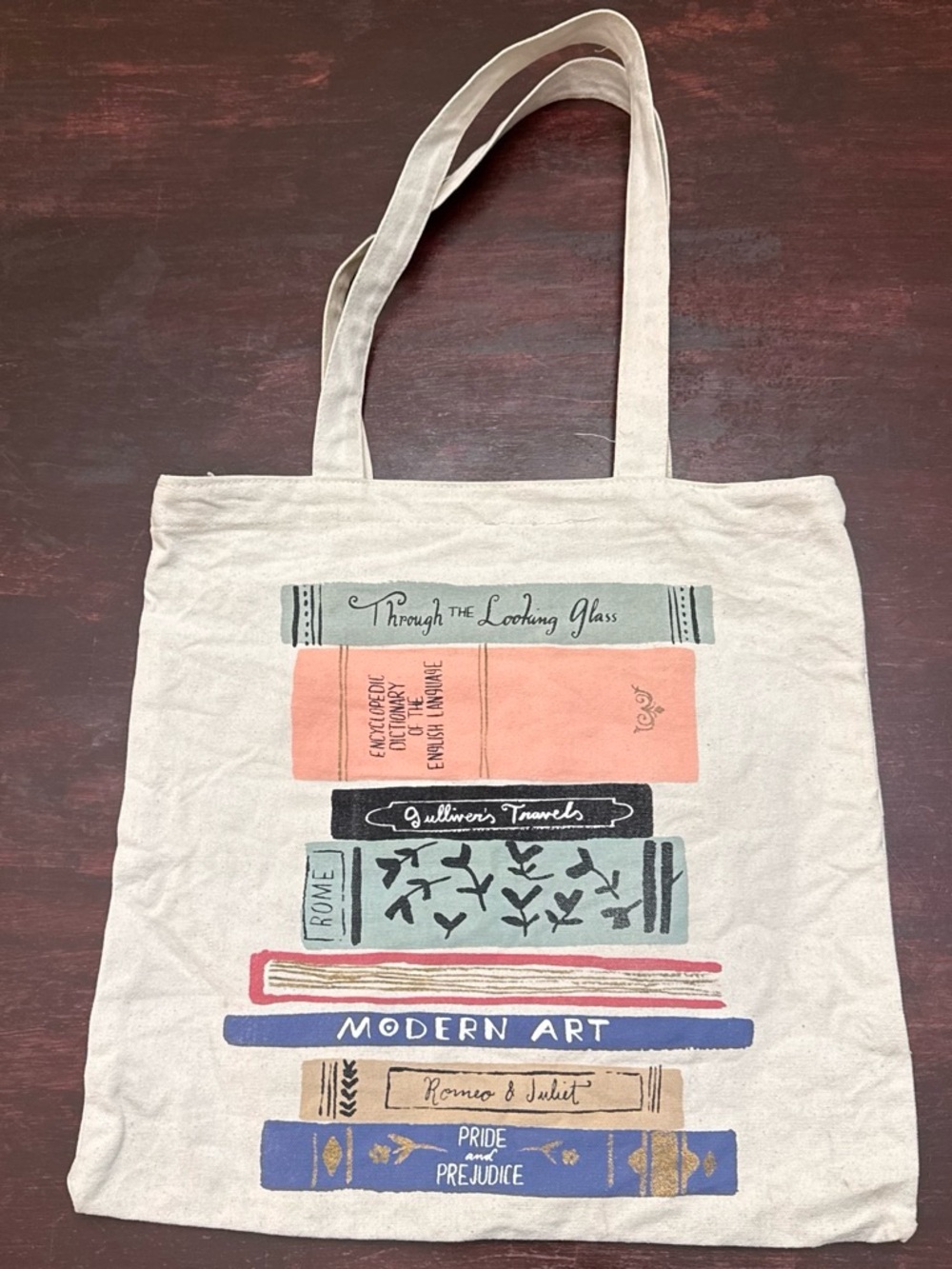 Kate Spade cream canvas book tote